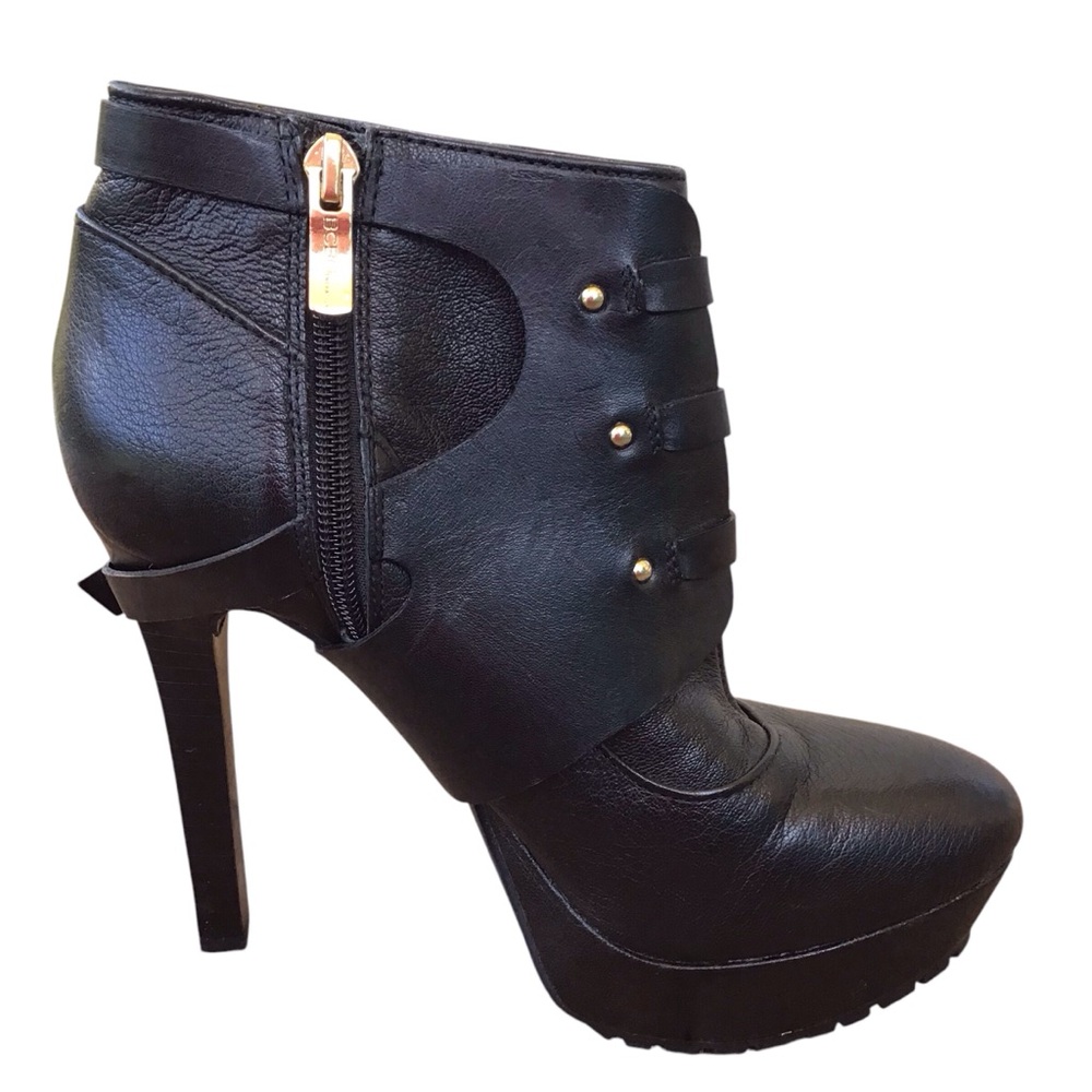 Bcbg Generation Welsh Black Leather Platform Ankl… - image 6